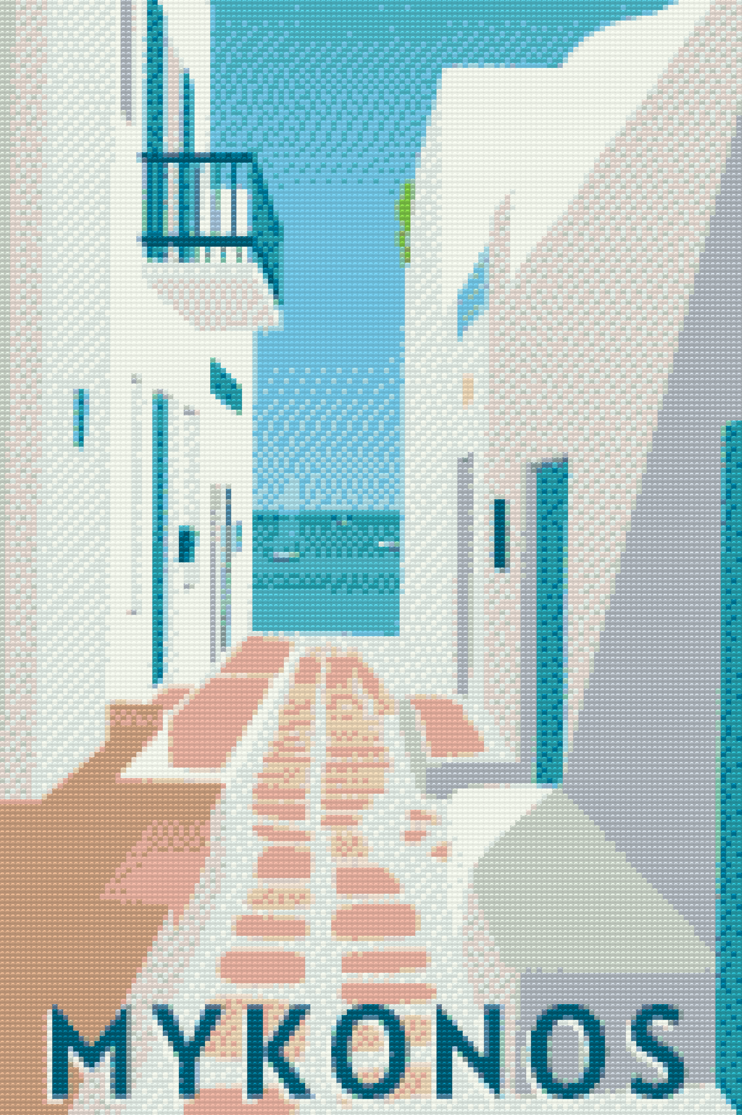 Diamond Painting - Grækenland, Mykonos
