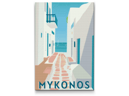 Diamond Painting - Grækenland, Mykonos