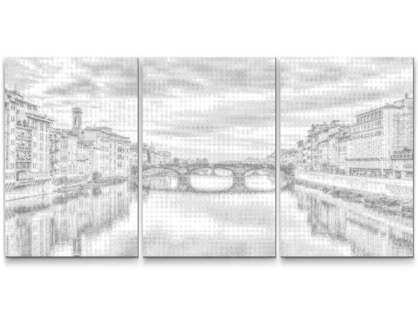 Mal-med-prikker -  Floden Arno i Firenze (sæt af 3)