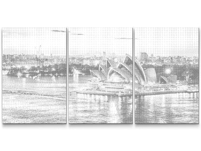 Mal-med-prikker -  Nat på Sydney Opera House (sæt af 3)