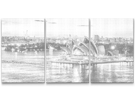 Mal-med-prikker -  Nat på Sydney Opera House (sæt af 3)