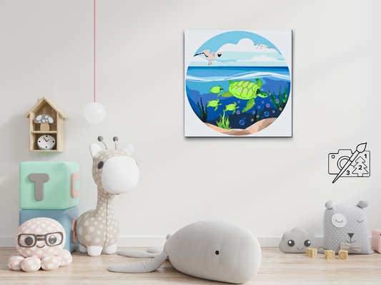 Paint by Numbers - Skildpadder i havet