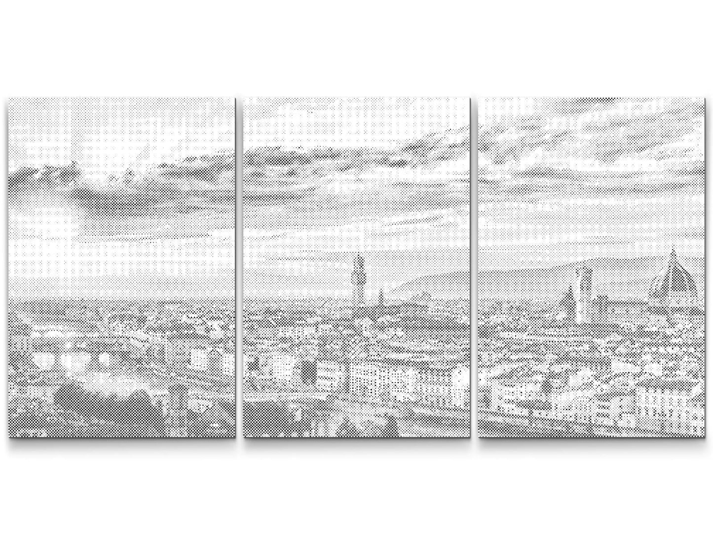 Mal-med-prikker -  Solnedgang i Firenze (sæt af 3)