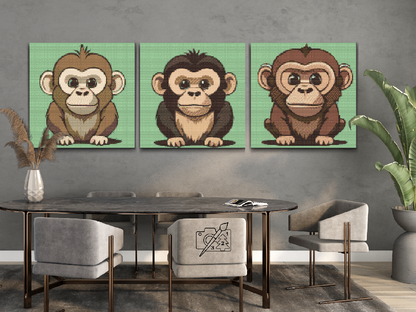 Diamond Painting - Aber (sæt af 3)