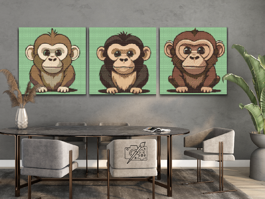 Diamond Painting - Aber (sæt af 3)