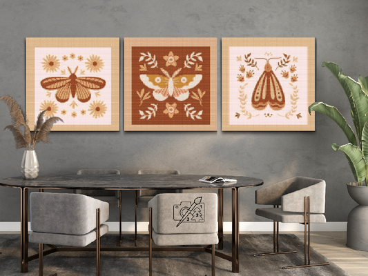 Diamond Painting - Boho-sommerfugl (sæt af 3)