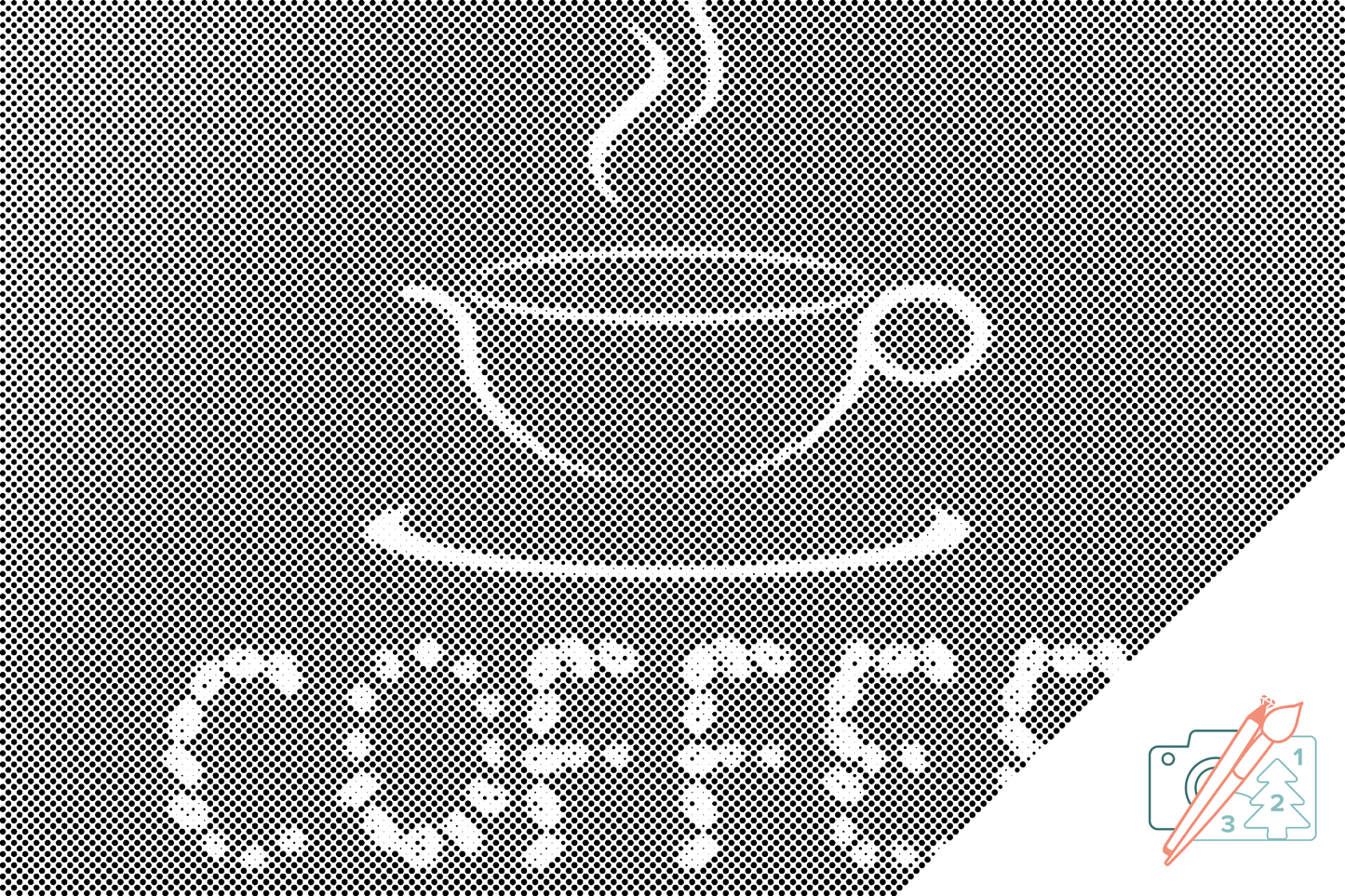 Mal-med-prikker -  Kaffebønnestavning