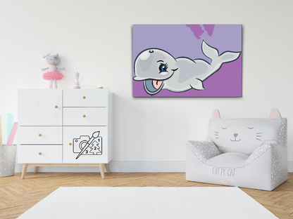 Paint by Numbers - Grinende Hval