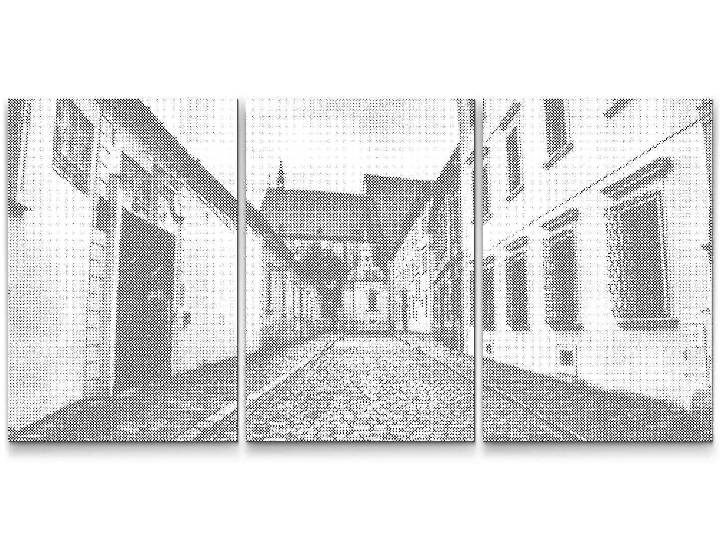 Mal-med-prikker -  Bratislavas historiske centrum (sæt af 3)