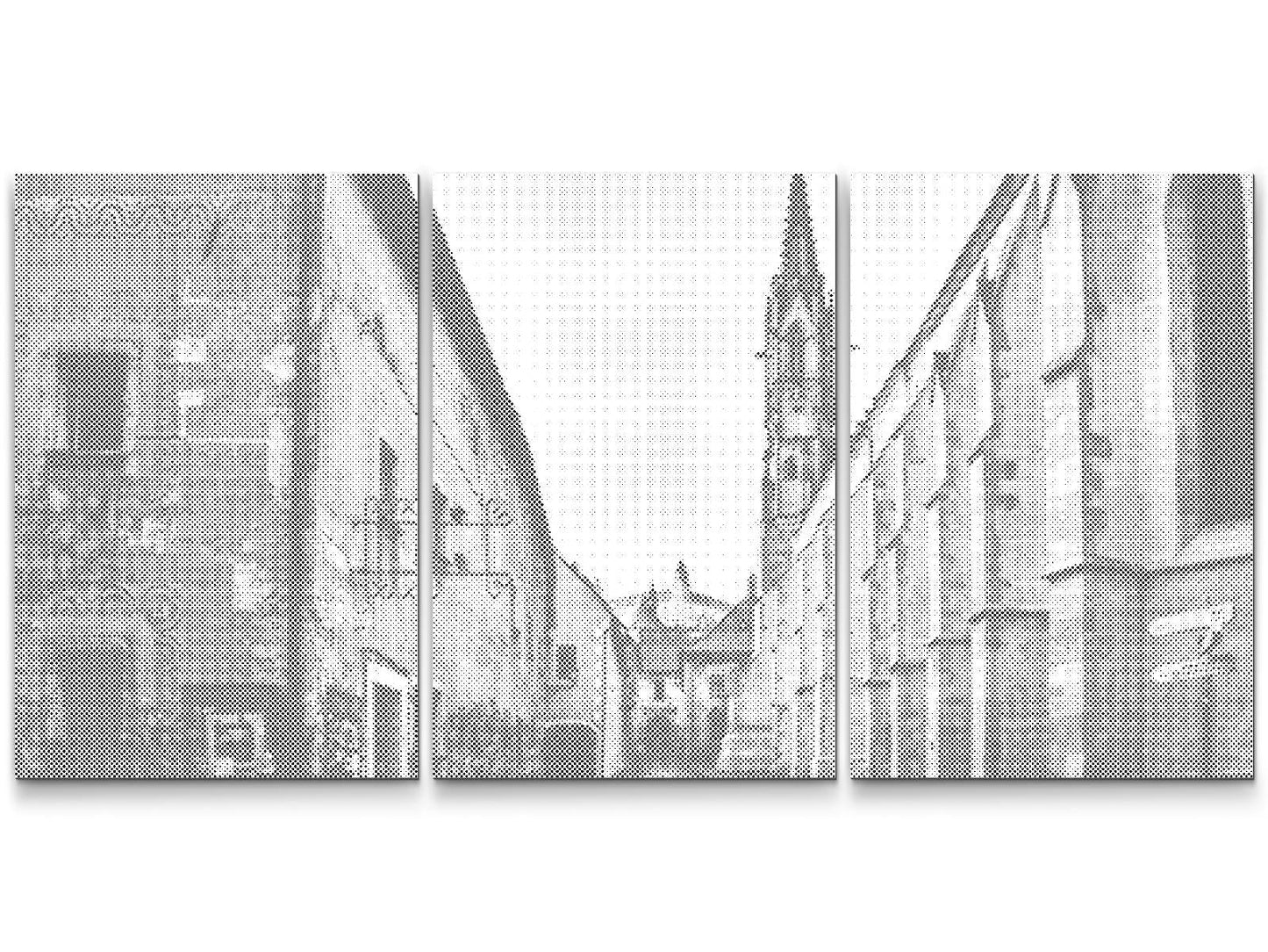 Mal-med-prikker -  Bratislavas historiske centrum 2 (sæt af 3)