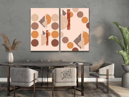 Paint by Numbers - Geometrisk design (sæt af 2)