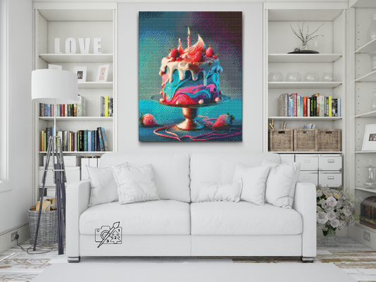Diamond Painting - Fødselsdagskage
