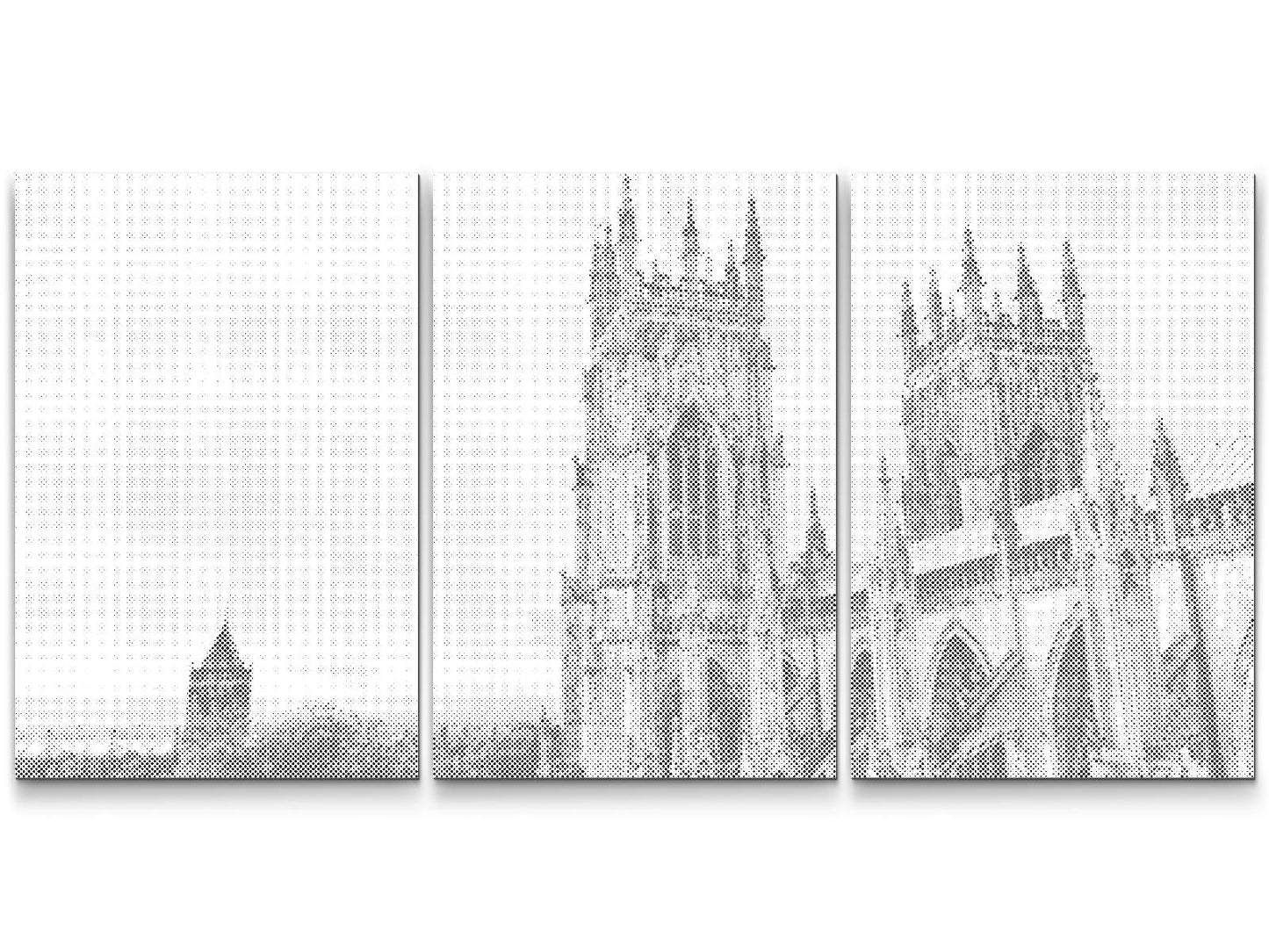Mal-med-prikker -  York, England 2 (sæt af 3)