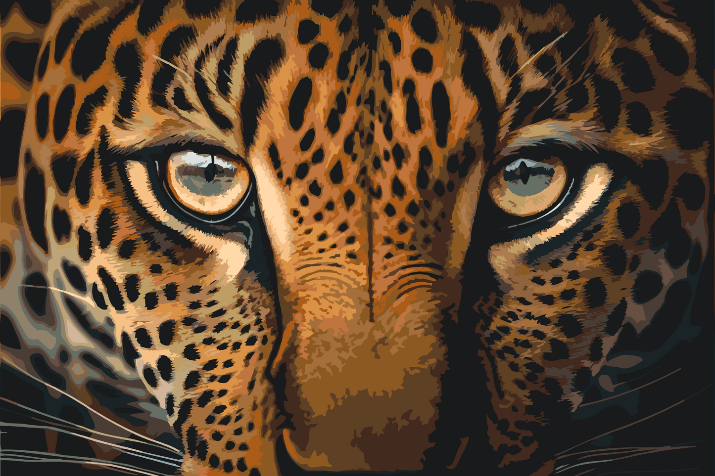 Paint by Numbers - Leopard tæt på