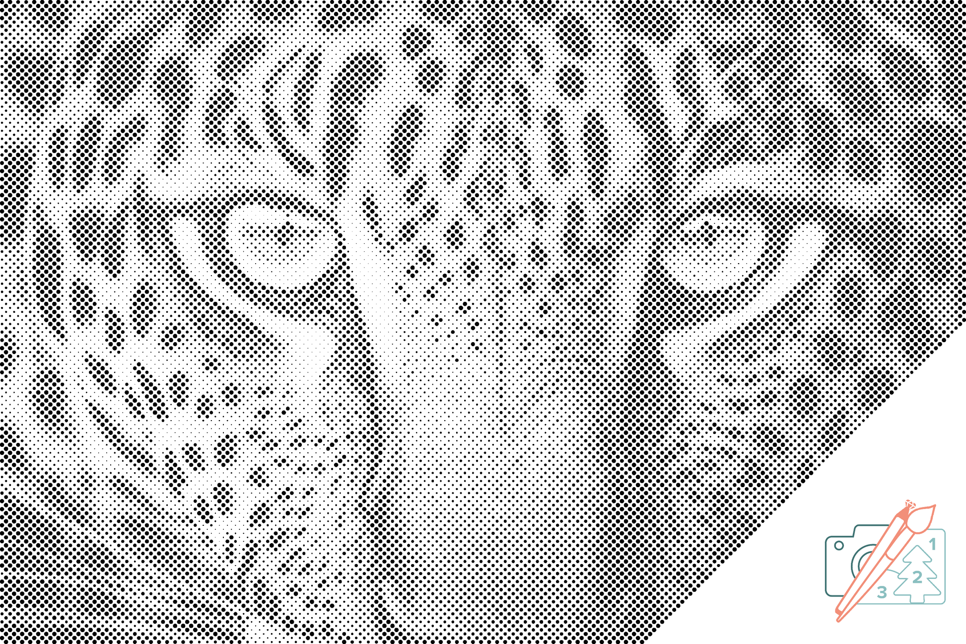 Mal-med-prikker -  Leopard tæt på
