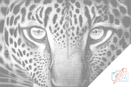 Mal-med-prikker -  Leopard tæt på