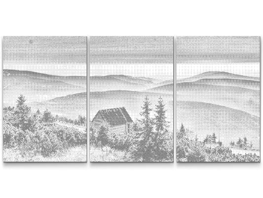 Mal-med-prikker -  Krkonoše-bjergene (sæt af 3)