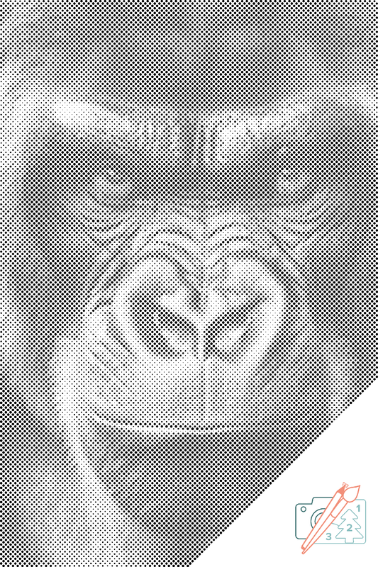 Mal-med-prikker -  Diamantmaleri - Gorillablik