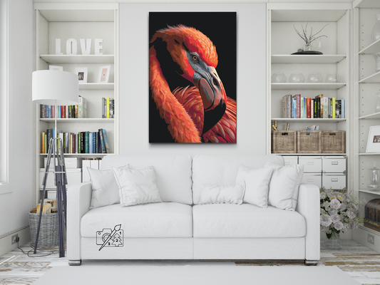 Paint by Numbers - Flamingo tæt på