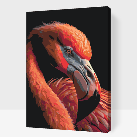 Paint by Numbers - Flamingo tæt på