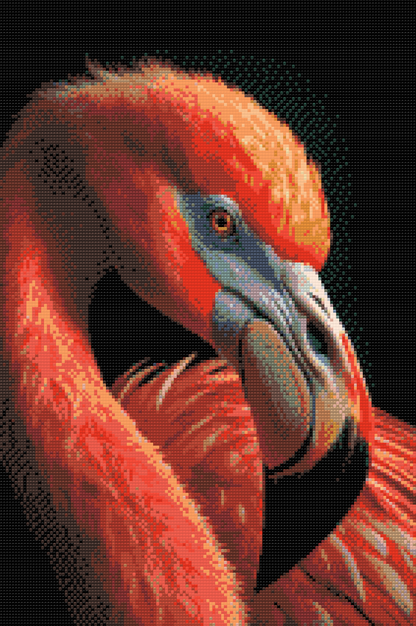 Diamond Painting - Diamantmaleri - Flamingoportræt
