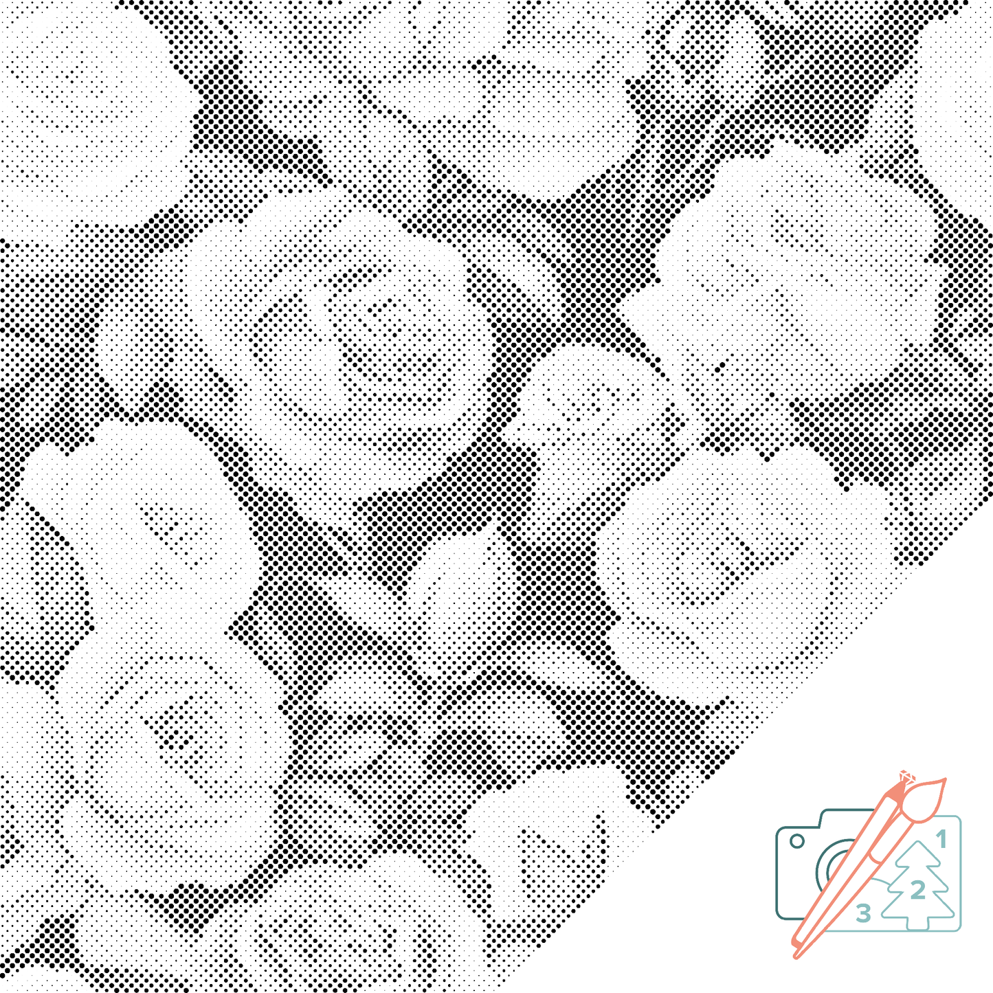 Mal-med-prikker -  Blomsterbaggrund - roser