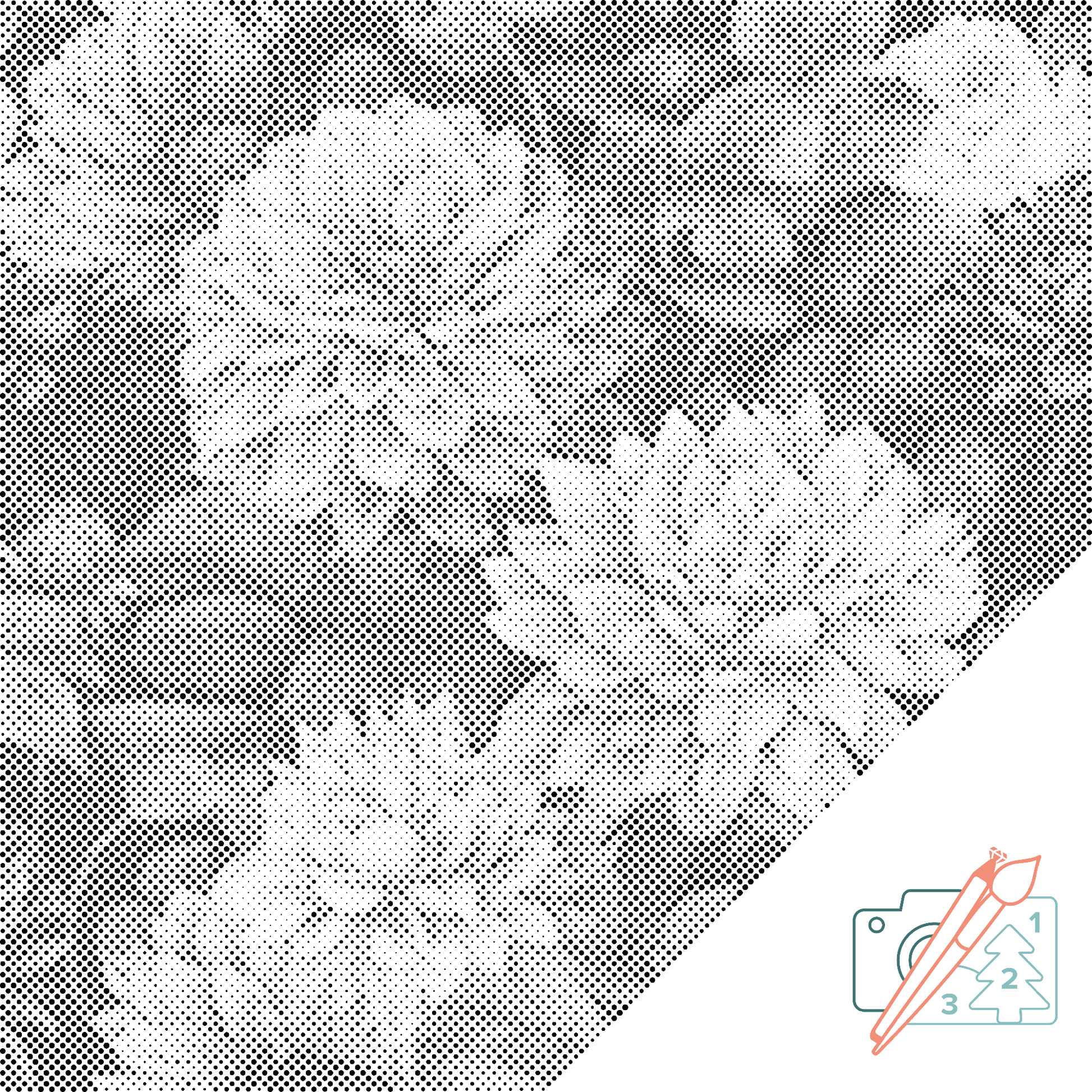Mal-med-prikker -  Blomsterbaggrund - dahliaer