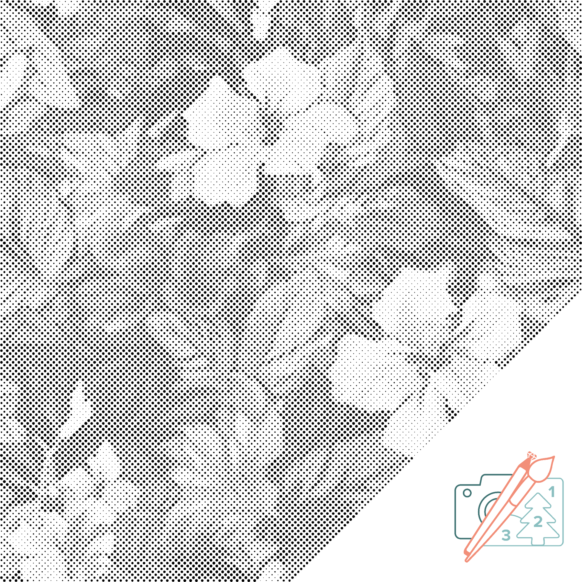 Mal-med-prikker -  Blomsterbaggrund - hibiscus