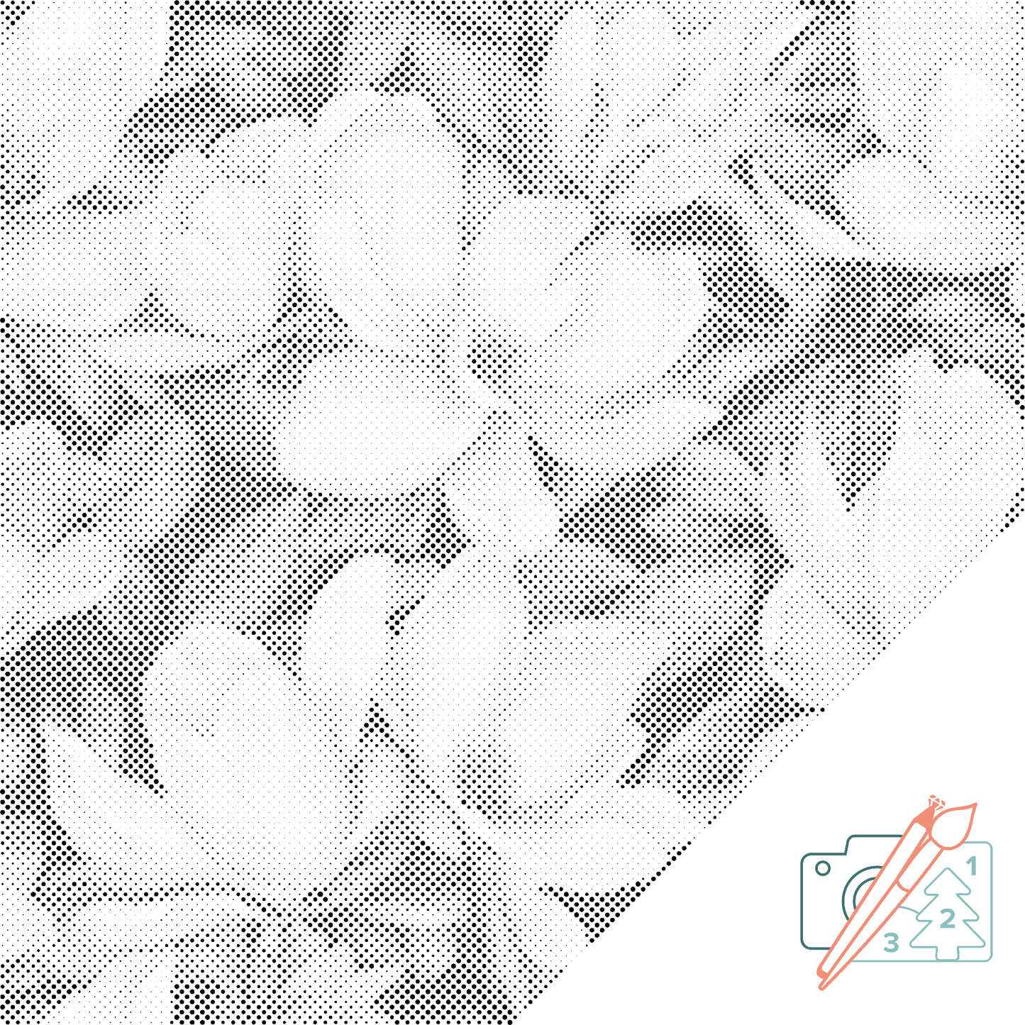 Mal-med-prikker -  Blomsterbaggrund - magnolia