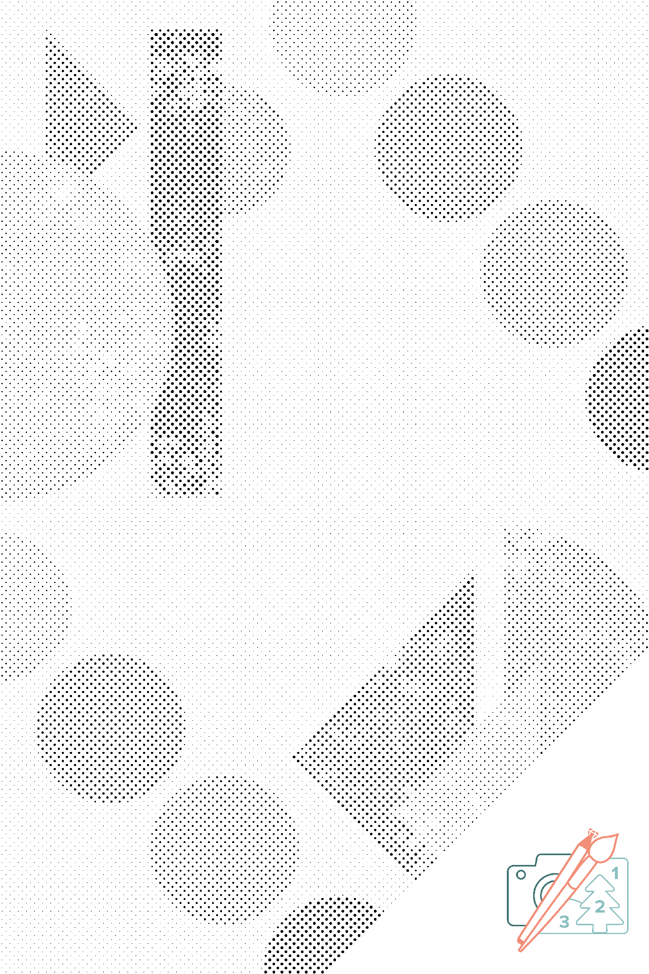 Mal-med-prikker -  Geometrisk design