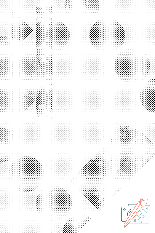 Mal-med-prikker -  Geometrisk design