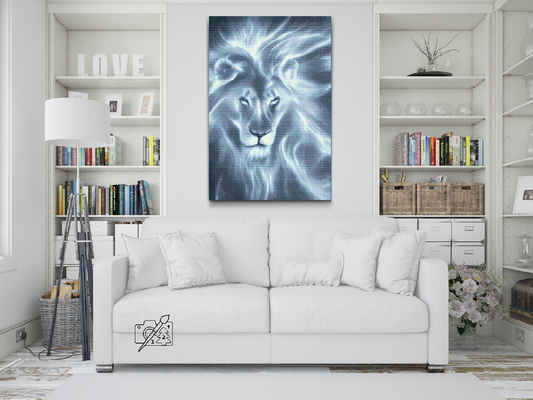 Diamond Painting - Blå løve