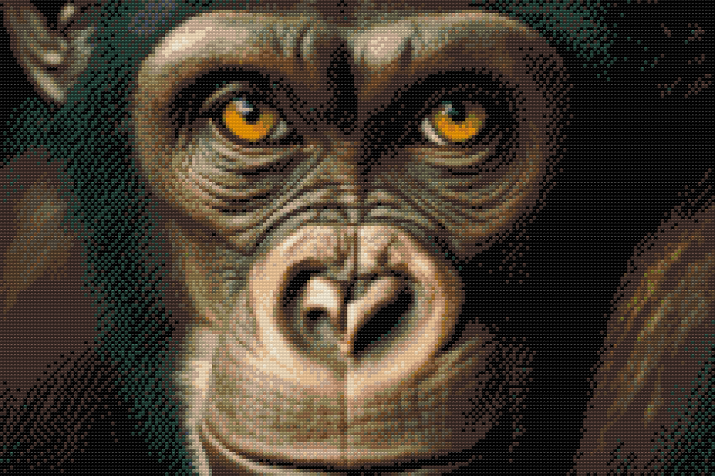 Diamond Painting - Chimpanse tæt på
