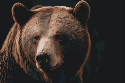 Paint by Numbers - Grizzlybjørn