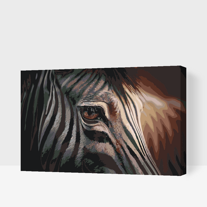 Paint by Numbers - Zebra tæt på