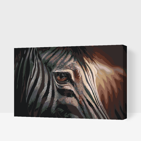 Paint by Numbers - Zebra tæt på