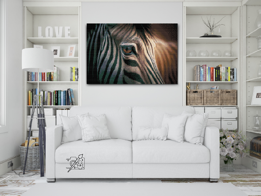 Diamond Painting - Zebra tæt på