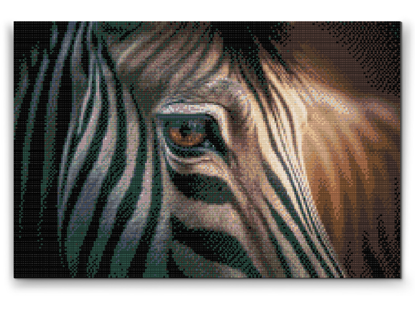 Diamond Painting - Zebra tæt på
