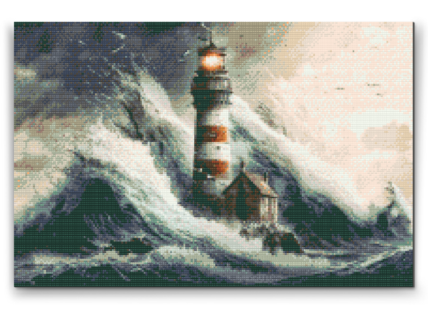 Diamond Painting - Fyrtårn i en storm