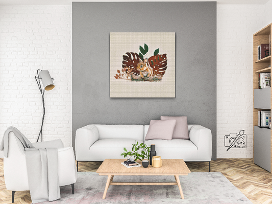Diamond Painting - Kanin- og monsteraplanten