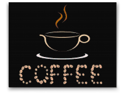 Diamond Painting - Kaffebønnestavning