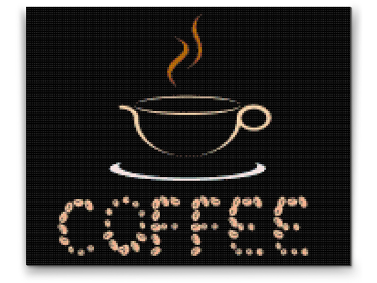 Diamond Painting - Kaffebønnestavning