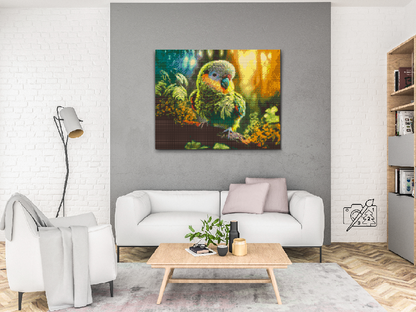 Diamond Painting - Papegøje i regnskoven