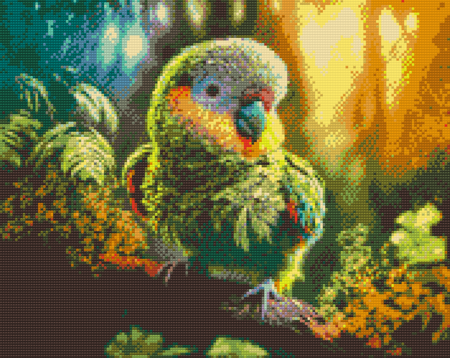 Diamond Painting - Papegøje i regnskoven