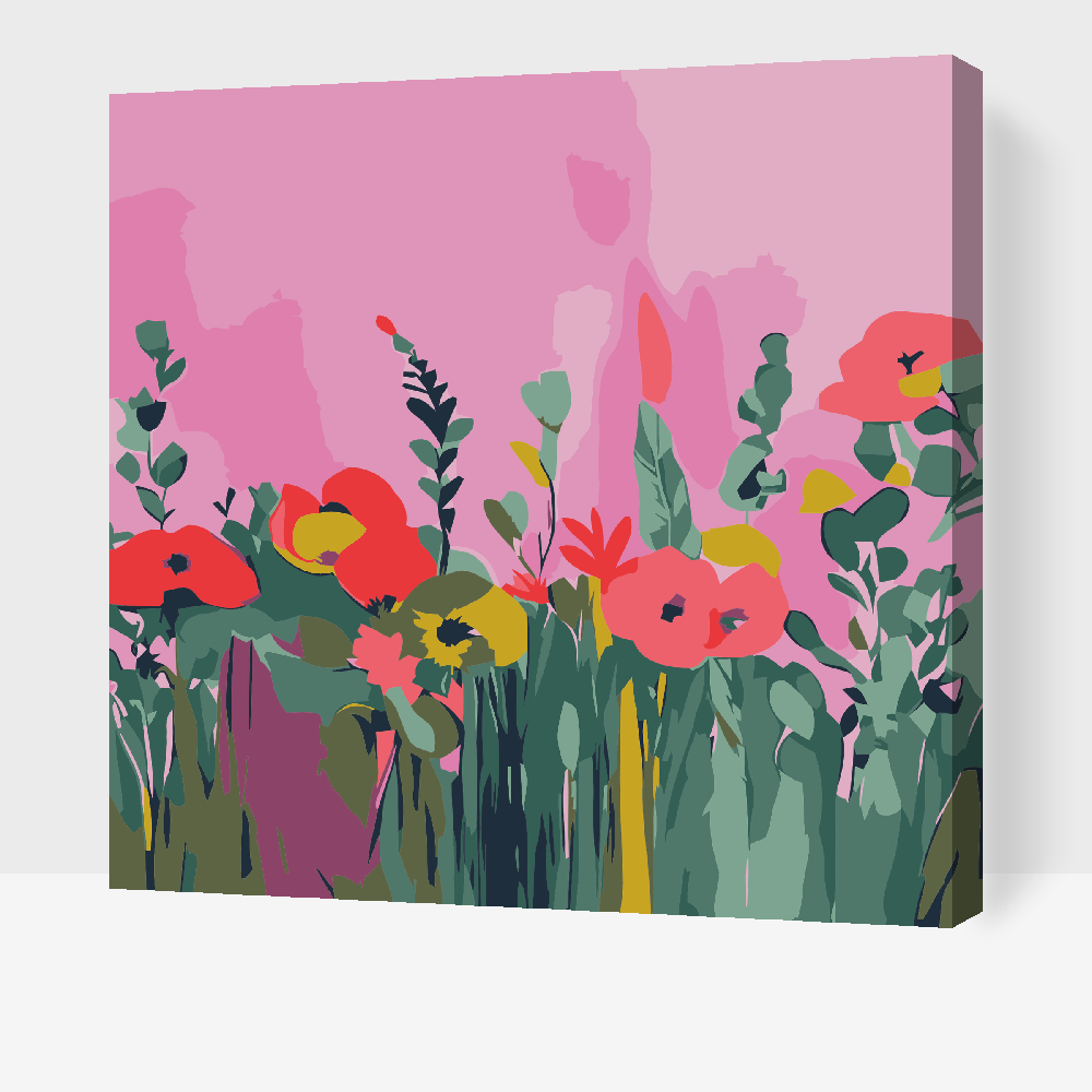 Paint by Numbers - Abstrakte valmuer