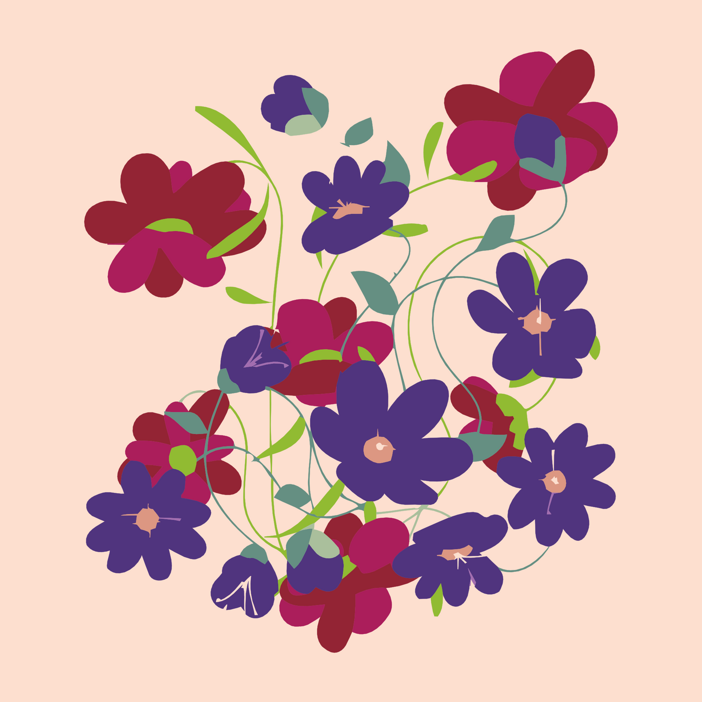 Paint by Numbers - Forårsblomster