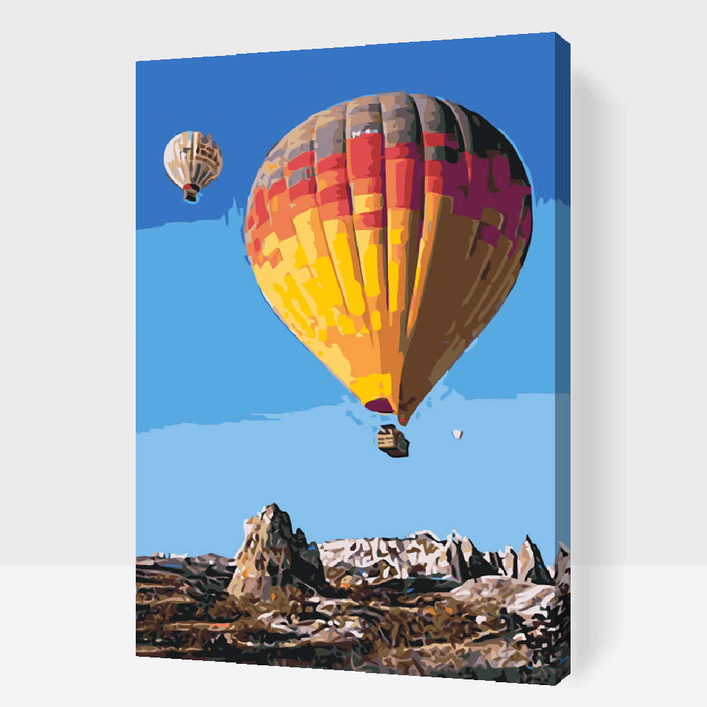 Paint by Numbers - Varmluftballoner i bjergene
