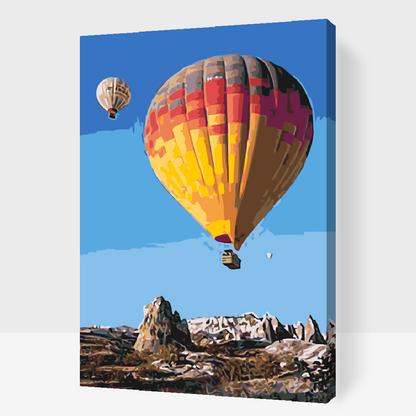 Paint by Numbers - Varmluftballoner i bjergene
