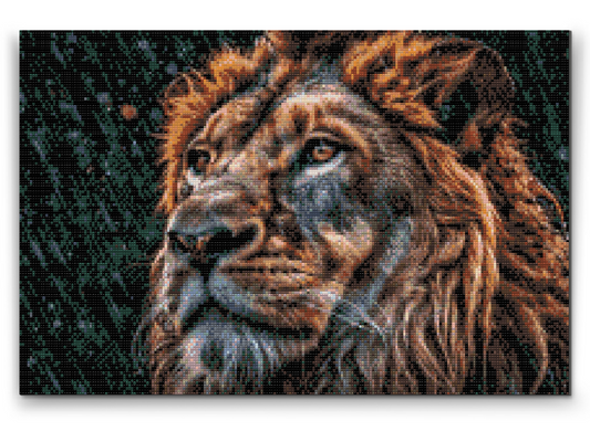 Diamond Painting - Løve i regnen