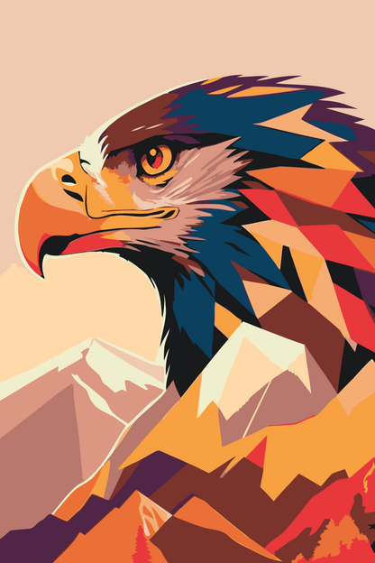 Paint by Numbers - Vector eagle 2